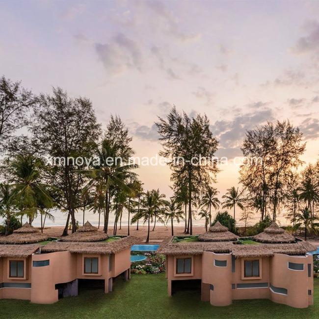 Foundry Highly Durable HDPE Tiki Huts Fireproof Synthetic Tropical Thatch Roofing Tiles
