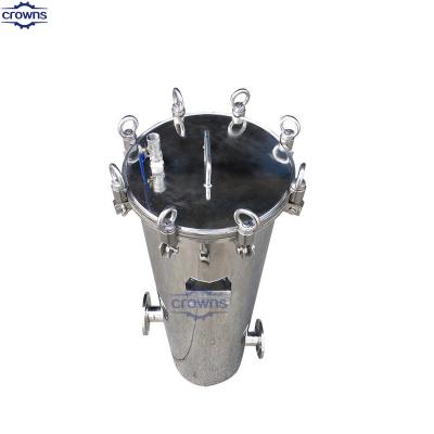 China Stainless steel cartridge filter housing with cartridge PP/PE/PTFE/metal cartridge 0.1 micron for sale