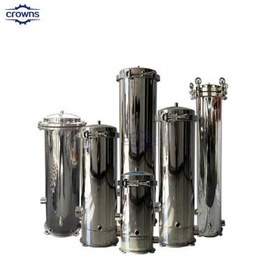China Electronics Industries Pure Water Filter Stainless Steel Multi Cartridge Filter Housing à venda