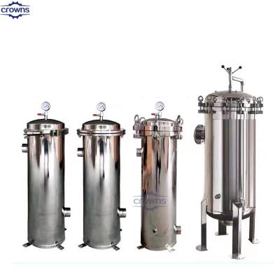China Industrial Sediment Filter Stainless Steel 20 Inch Bag Pool Cartridge Filter Multi Bag Filter Housing Cartridge Housing for sale