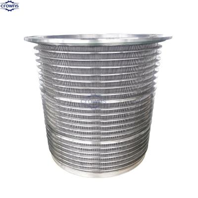 China Paper Mill Pulping Line Stainless Steel Screen Basket for Waste Paper Recycling Plant for sale