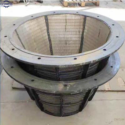 China High roundness and coaxiality Wedge Wire Screen Basket Slot Mesh for Potato fiber separation for sale