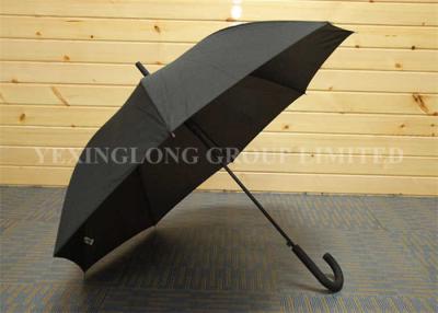 China Guarda-chuva do punho da borracha J do estilo do negócio, o projeto o mais atrasado do guarda-chuva preto da planície à venda