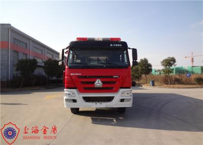 China 6x4 Drive Type Foam Fire Truck With Flat Top Metal Forward Turnover Cabin for sale
