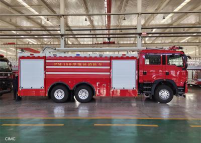 China polvo seco 500Kg que llena el camión los 6.45m de la brigada del coche de bomberos de la espuma 100Km/H que levantan en venta