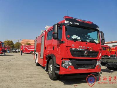 China 8000 Litre Manual Gear Water Foam Fire Fighting Engines With Huge Extinguishant for sale