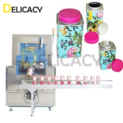 China Automatic Rose Tea Metal Box Making Machine With Can Closure Seaming Machine for sale