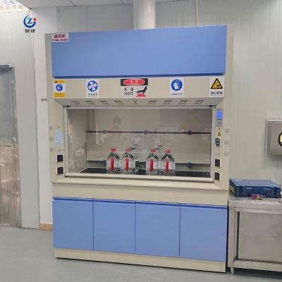 China Anti Corrosion Lab Ventilation Hood Steel Laboratory Fume Cupboard 100W for sale
