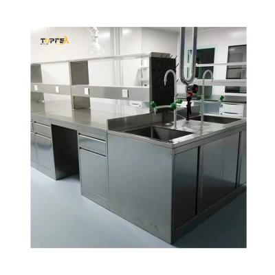China Polished Stainless Lab Table , W750mm Anti Rust Chemistry Lab Working Table for sale
