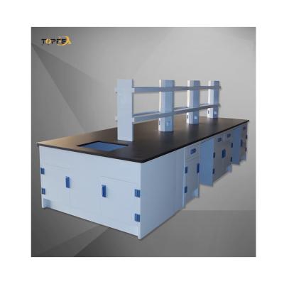 China Polypropylene Lab Workstation Furniture PP Lab Bench Anti Acid 85cm Height for sale