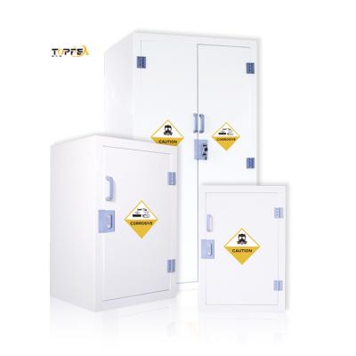 China Lockable Polypropylene Safety Cabinet White Solvent Storage Cupboard for sale