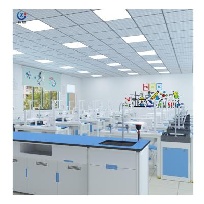 China Blue Lab Workstation Furniture Laboratory Working Table Alkali Resistant for sale
