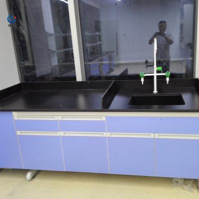 China Laboratorio de metal Banco de pared Laboratorio de ciencias Mesa de trabajo Muebles resistentes a los ácidos en venta