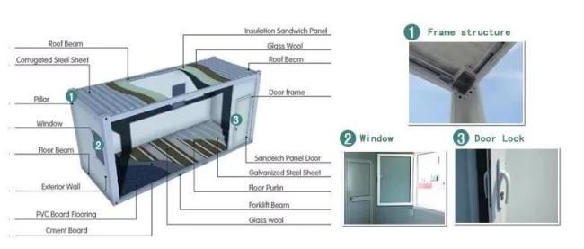 Modular Prefab House Restaurant Container Expandable Container America Prefab K House for Worker
