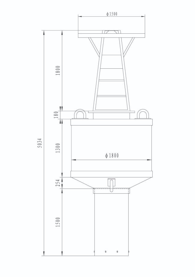 Jb1800 Diameter Marine Navigation Buoy with Iala Day Mark and Top Mark
