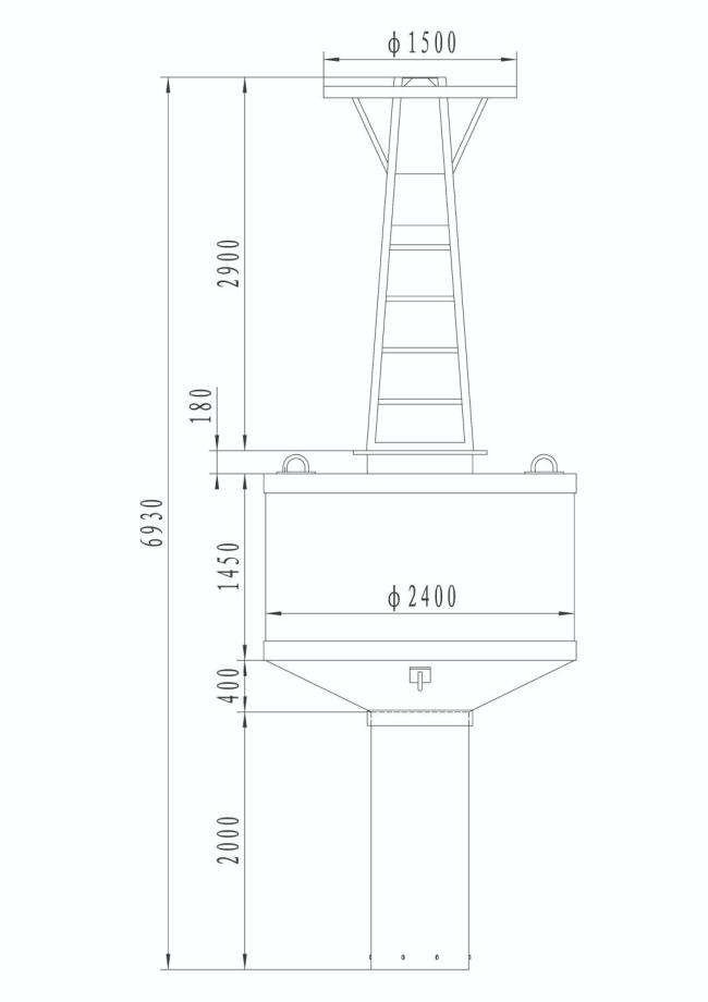Deep Water Hand Port/Starboard Navigation Buoy with Light Stand / Topmark /Day Mark