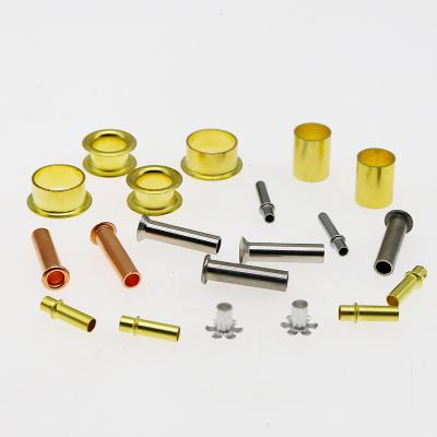 China Customized Solid Copper Hollow Rivets Hot / Cold Heading Crafts for sale