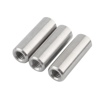 China 304Stainless Steel Extended AAnd Thickened Round Connecting Nut Female Cylindrical Connecting Nut Sleeve Tubular Nut for sale