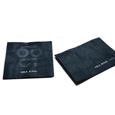 China Rectangle Black Clothing Tags Waterproof Printed Jacron Clothing Labels en venta
