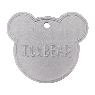 China Pure Silver Personalized Clothing Labels TPU Double Reflective Badge for sale