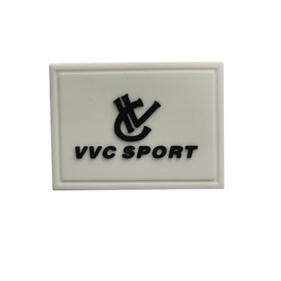 China 3D PVC Personalised Clothing Tags Silicone Apparel Rubber Badge for sale