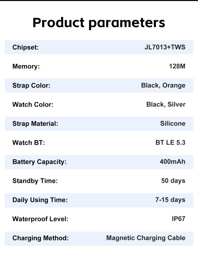 GT99 Smart Watch complete package including accessories