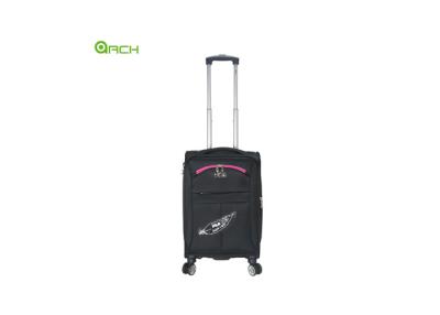 China 1680D Polyester Light Weight Suitcase Luggage Bag with Two Front Pockets and Spinner Wheels for sale