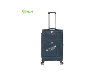 China 1680d Polyester Luggage Trolley Case with Two Front Pockets and Spinner Wheels for sale