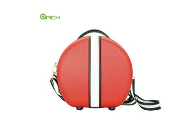 China Makeup ABS Round Cosmetic Case With Shoulder Strap for sale