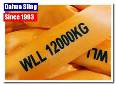 China 12000KG WLL Seamless Endless Round Slings For Large Objects UV Resistant for sale