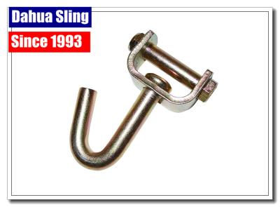 China Welded Double Ratchet Strap J Hook , Tow Strap Hooks  6mm / 7mm for sale