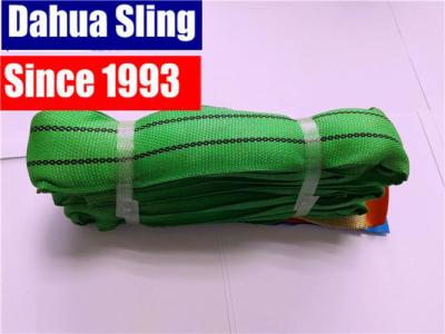 China Green Heavy Duty Polyester Endless Round Slings 2 ton for port loading for sale