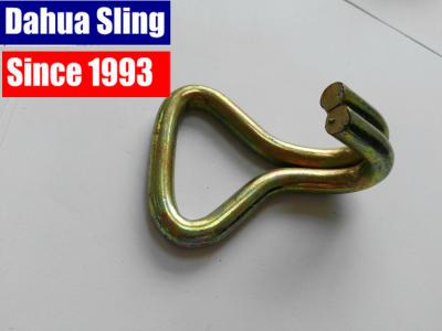 China 2 inch 5 ton Cargo Lashing Ratchet Strap Hooks , doule J hook tie down wire for sale