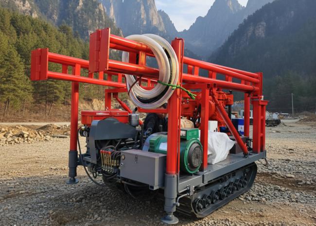 Tracked hydraulic drilling rig overview