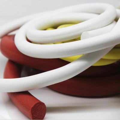 China Closed Cell Silicone Foam Strip Food Grade Silicone Foam Insulation Strips for sale
