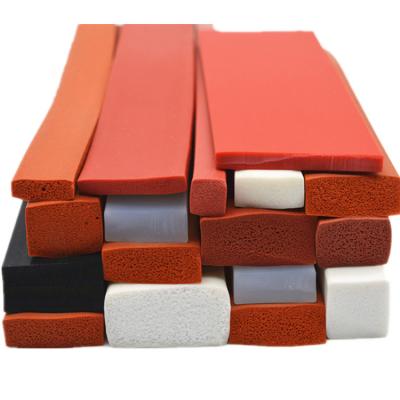China Colorful Insulation Pure Silicone Foam Strip 40 Shore A for sale