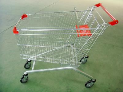 China Large Scale Shopping Malls / Supermarket Shopping Carts Trolleys With Baby Seat for sale