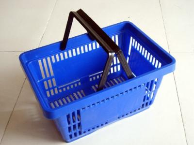 China Cestas de compras de HDPP para las tiendas al por menor, cesta de compras azul en venta