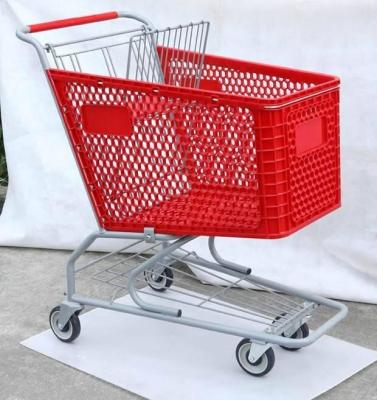 Chine Chariot en plastique, caddie du genre américain, chariot à supermarché, chariot à achats, chariot à main à vendre