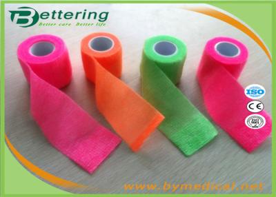 China Colourful Elastic Self Adhering Bandage Wrap , PET Bandage Wrap Latex Free for sale