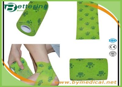 China Flexible Stretch Bandage Wrap For Veterinary Pet / People With Dog Paw Printing for sale