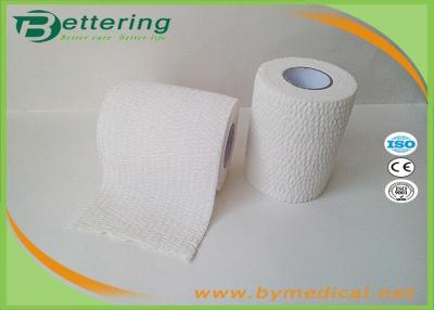 China White Soft Cotton EAB Elastic Adhesive Bandage Roll , Tearable Elastic Bandage For Knee for sale