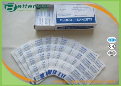 China Disposable Sterile Stainless Steel Lancets For Blood Sample Collection S & L Size for sale
