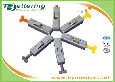 China Sterile Disposable Blood Lancet Needle , Blood Glucose Lancets Auto Button Type for sale