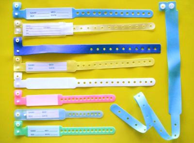 China Customized Patient Identification Wristbands / Patient ID Bracelet With Hospital Logo for sale