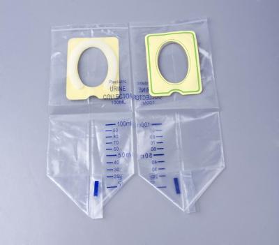 China 100ml & 200ML Pediatric Urine Bag , Pediatric Urine Collection Bag 100% Latex Free for sale