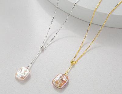 China Baroque Pearl Necklace Pink Cultured Baroque Irregular Freshwater Pearl Choker Necklace Natural Baroque Pearl necklace for sale