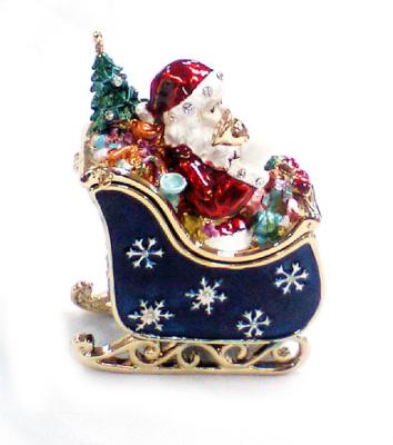China Christmas Santa Metal Decorative Box for sale