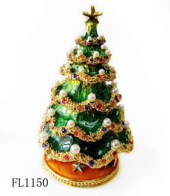 China Christmas Tree Small Gift Jewelry Box Trinket Box for sale