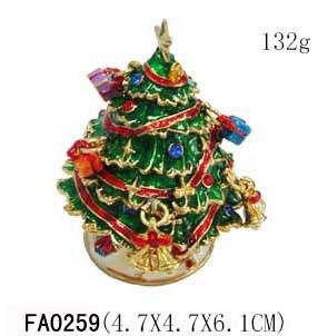 China Christmas Tree And Snowman Collectible Christmas Trinket Boxes for sale